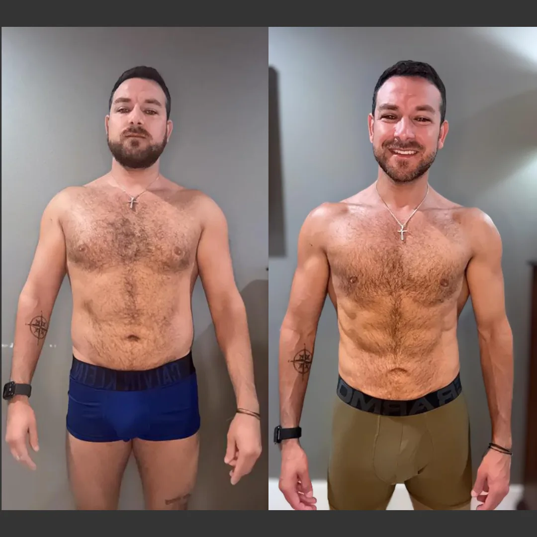 Mitch, 38 — before and after transformation